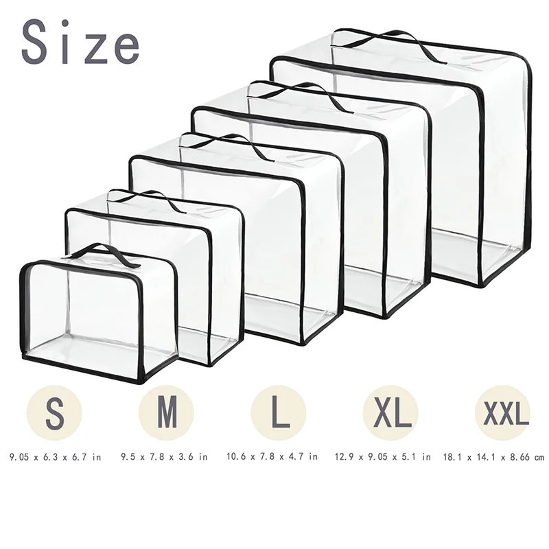 حقيبة شفافة مقاومة للغبار لخزانة الملابس المنزلية حقيبة تنظيم فاخرة مقاومة للماء ومقاومة للعفن والغبار ومقاومة للرطوبة