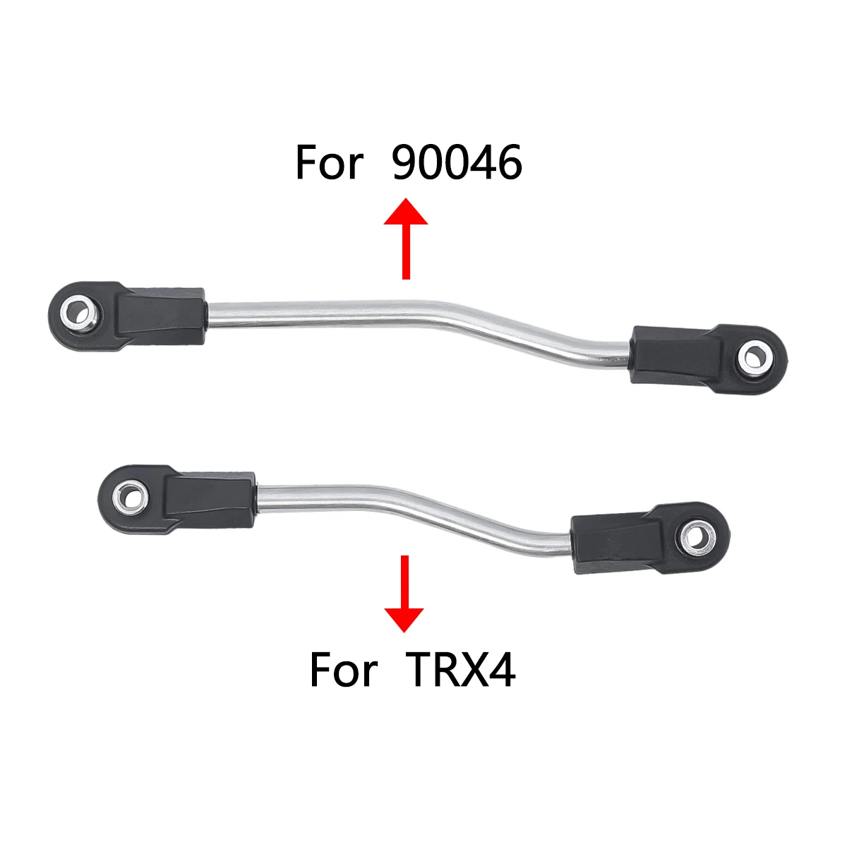 90046 TRX4 Stainless Steel Servo Steering Link Rod Linkage For 1/10 RC Car Crawler Axial SCX10 II TRX 4 Upgrade Parts