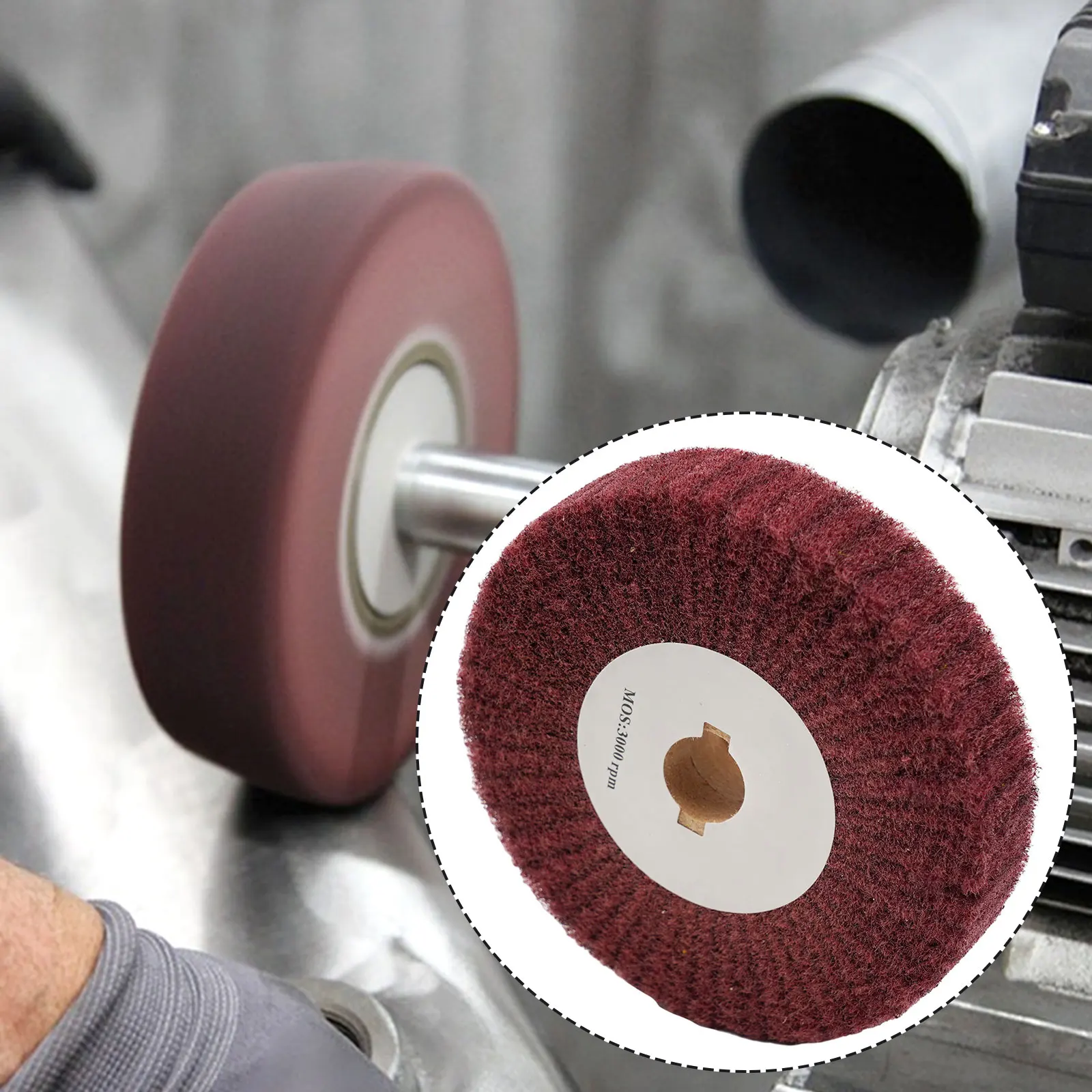 5 In Non-woven Flap Polishing Wheel Grit 320 Metal Woodworking Grinding Disc Abrasive Tool For Removing Paint Oxidation Scouring
