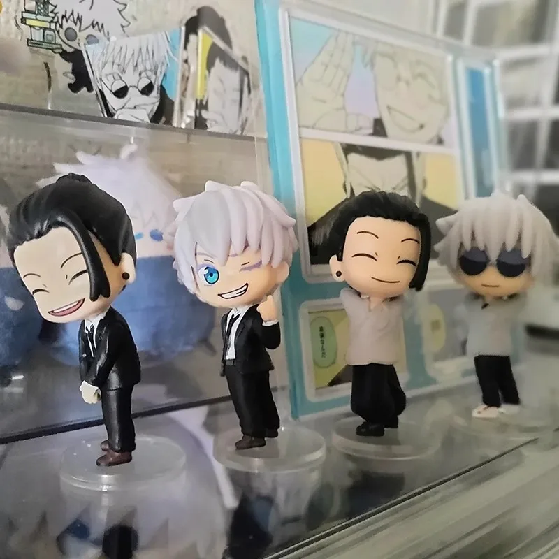 TOMY Original 4 Uds Gashapon Gojō Satoru figura de acción JUJUTSU KAISEN juguetes para niños regalo adornos de modelos coleccionables
