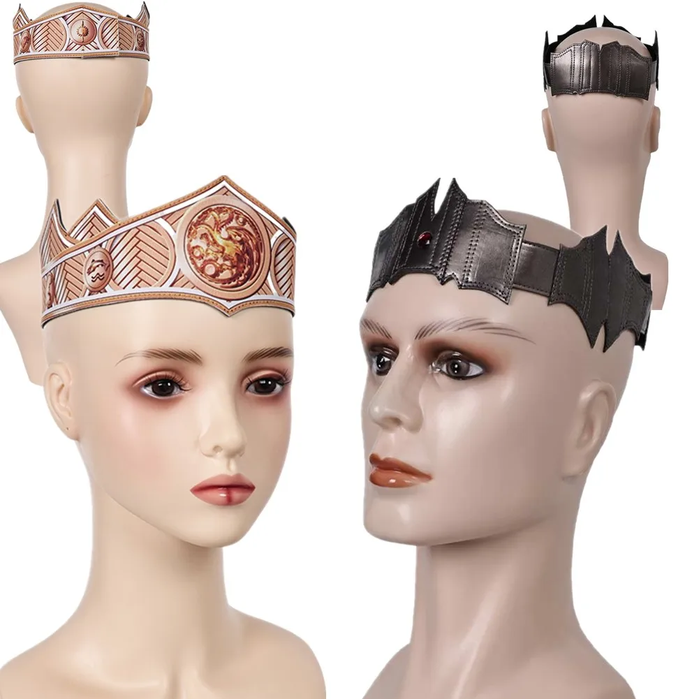 Roleplay Aegon Headband Rhaenys Crown Cosplay Movie Dragon Costume Accessories Headwear Outfits Halloween Party Gifts