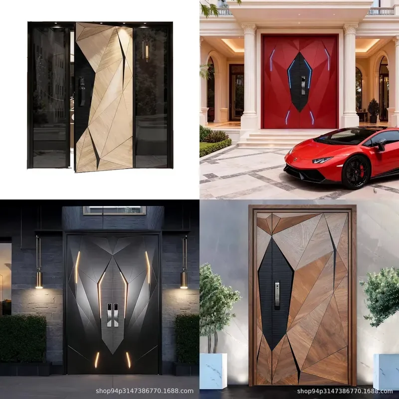 Heavy Duty Steel Armored Entry Door for Villa Home Security Main Entrance Exterior Front Gate Modern Design