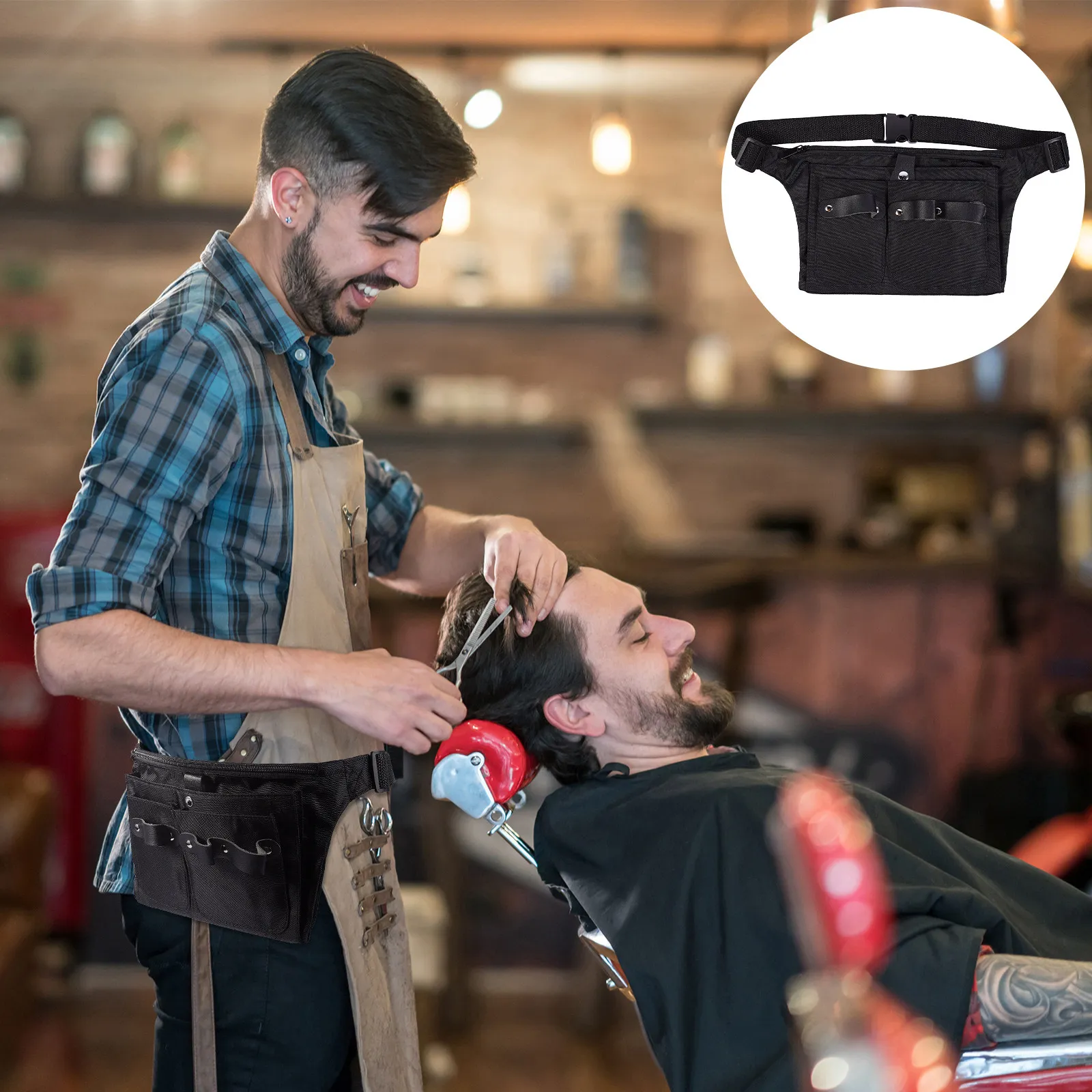 

Barber Scissors Pouch High Capacity Nylon Waist Bag Hairdressing Tool Holder Scissors Kit Pocket Lightweight Portable Hair