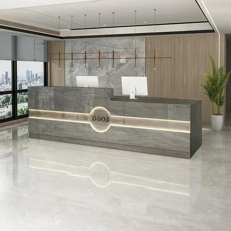 

Nail Shop Beauty Salon Counter Nordic Luxury Company Front Desk Reception Counter Office Furniture Supermarket Cashier Bar Table