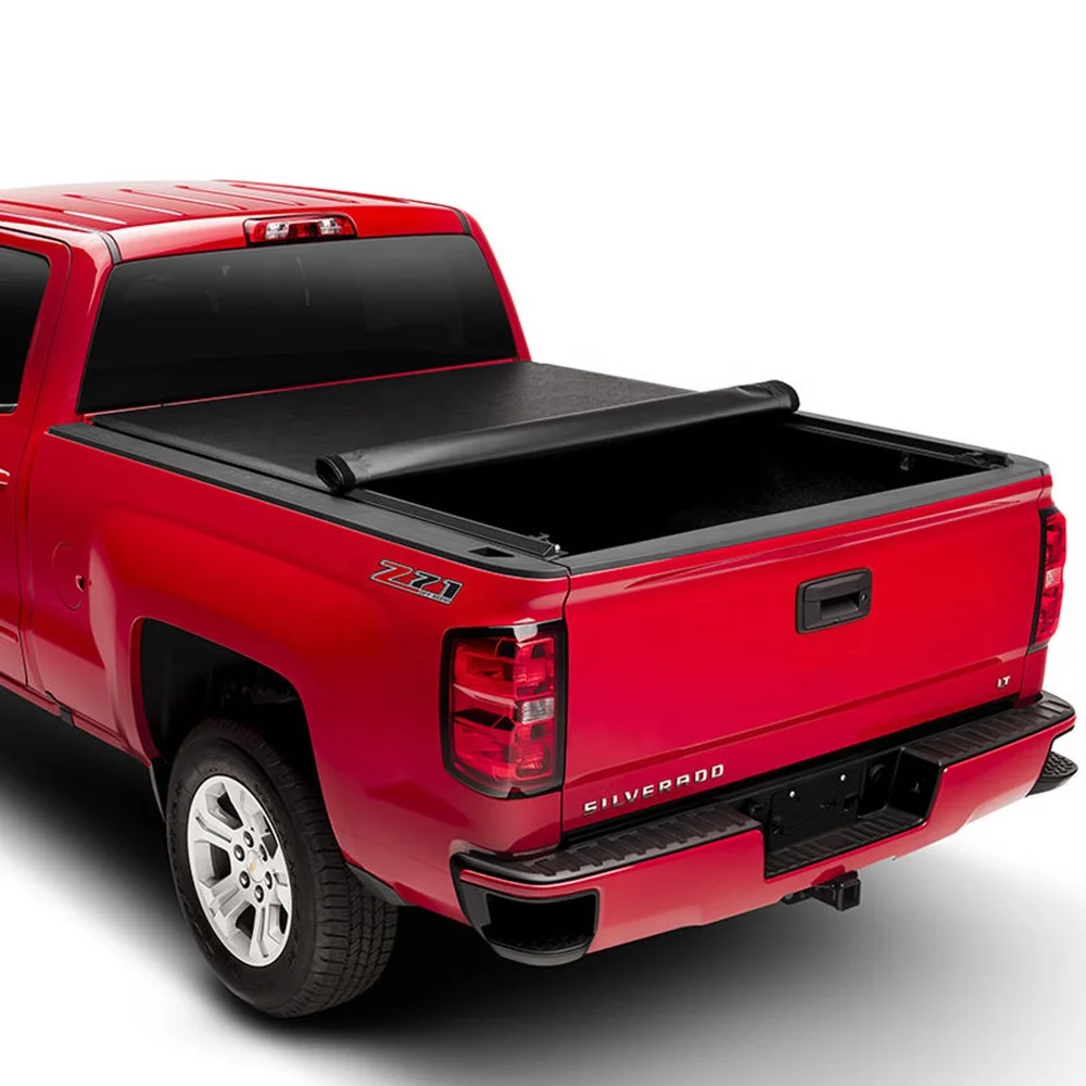 Hot Sales Ford Pickup Accessories Soft Roll Up Tonneau Cover Truck Bed Cover For F150 Ranger Fiat Strada Isuzu Dmax