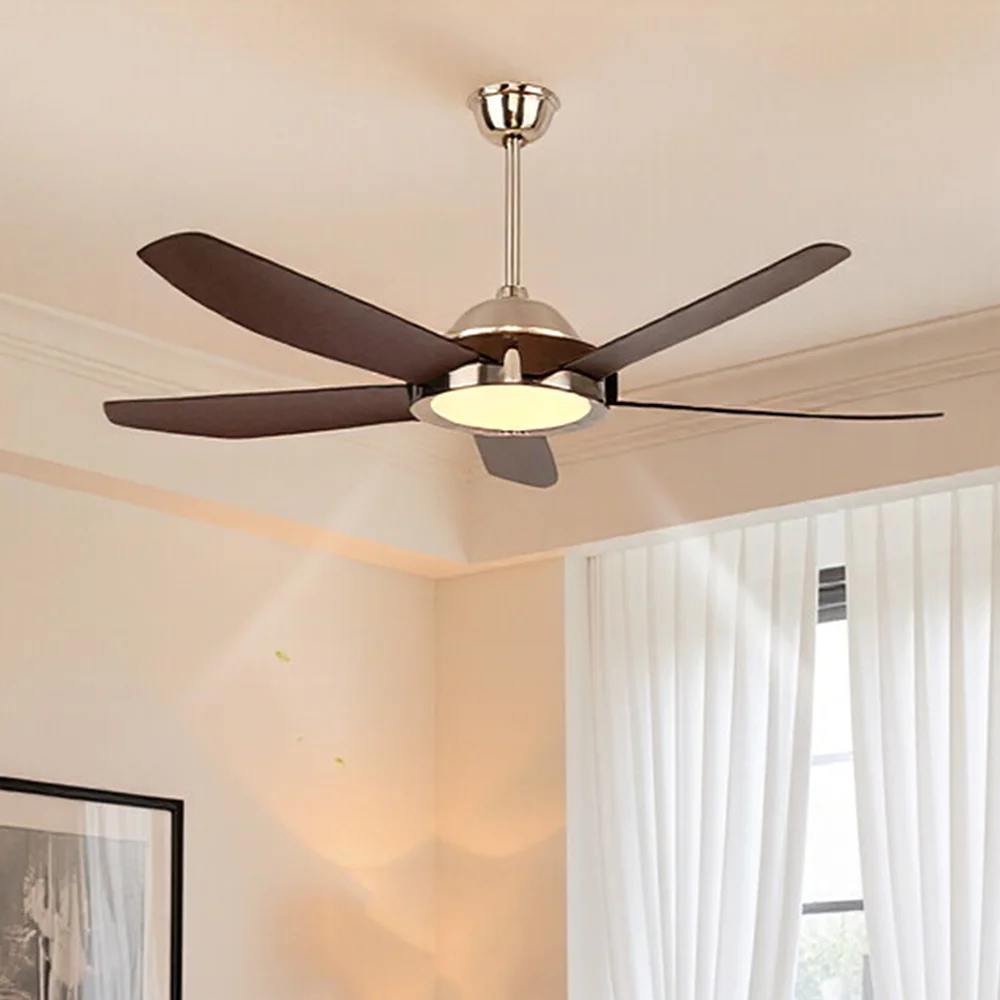 Retro Fan Lamp Nordic-Style Living Room Pendant Lighting Smart Electric Integrated Dining Room Bedroom Hanging Lamp