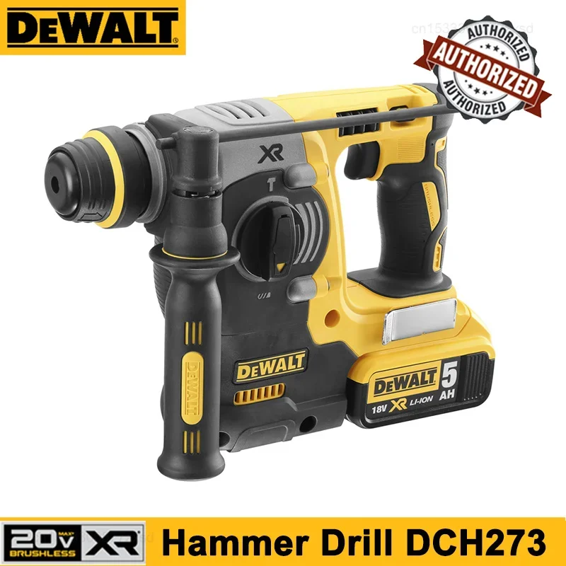 DEWALT DCH273 20V Brushless 24MM Electric Hammer Drill Cordless Rechargeable Multifunctional Rotary Power Tools Impact Drill