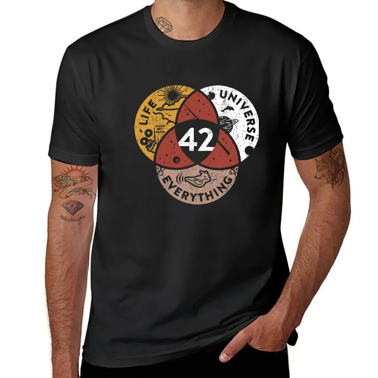 42 The Answer To Life The Universe And Everything T-Shirt sublime for a boy blacks fitted t shirts for men