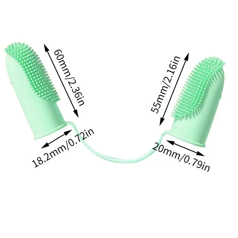 Escova de dentes para cães pequenos e gatos, fácil de limpar, escova dental, dois dedos, para animal de estimação, novo