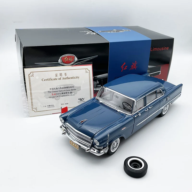 Century Dragon FAW Original Automobile Model 1 18 Hongqi CA72 Review Car Generation Simulation Alloy Collection Gift