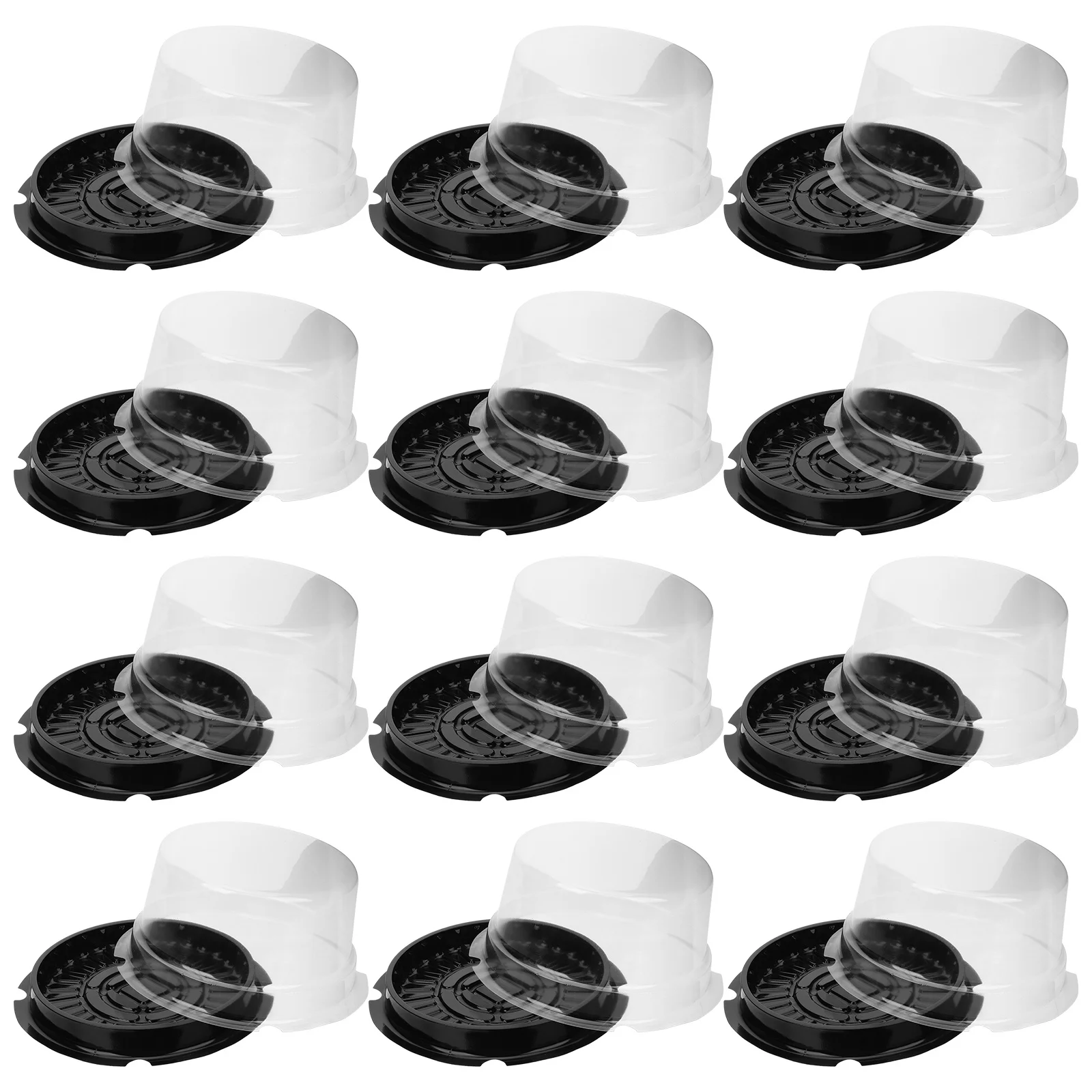 Scatole per torte trasparenti da 50 pezzi Contenitori in plastica Confezione trasparente per porta torte per cupcakes Muffin Contenitori per dessert