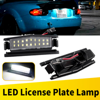 2Pcs Canbus LED Number License Plate Light Lamps For Mazda 2 Mx-5 nd Mx5 Miata 2016-up 18-SMD Error Free White Car Accessories