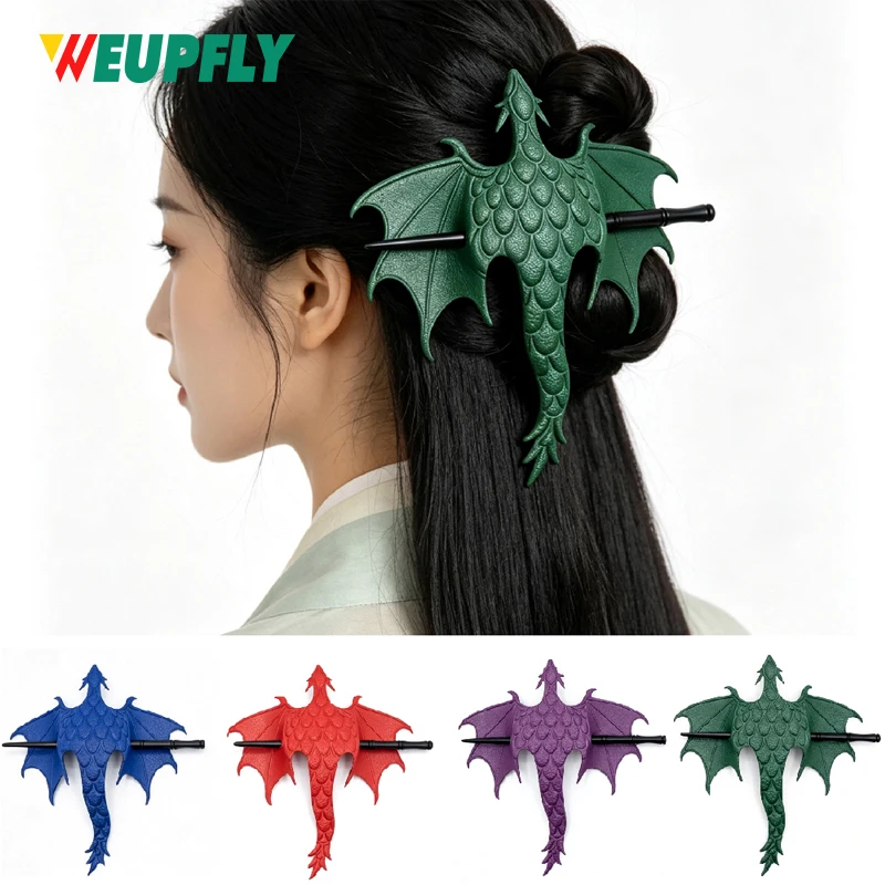 1PCS Medieval Dragon Hair Stick, Fantasy Gothic Hair Pin for Women, Medieval Hair Accessories for Long Hair Dragons Lovers