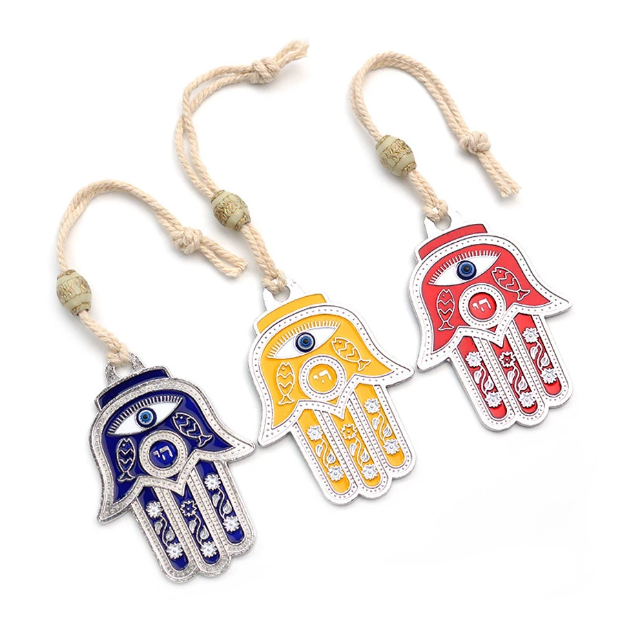 Fatima Hand Pendant Khamsa Lucky Pendant Amulet Home Wall Decoration Jewelry for Israel Arabic Turkiye Special Gifts Party Charm