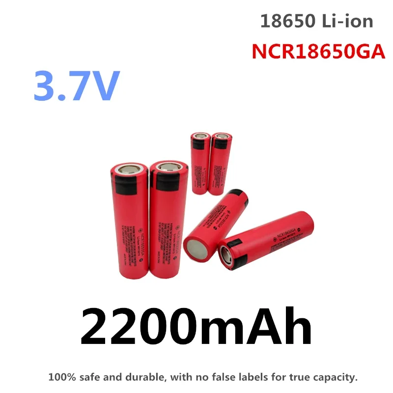 

100% safe and durable, actual capacity 3.7V 18650 2200mAh lithium-ion NCR18650GA rechargeable multifunctional battery