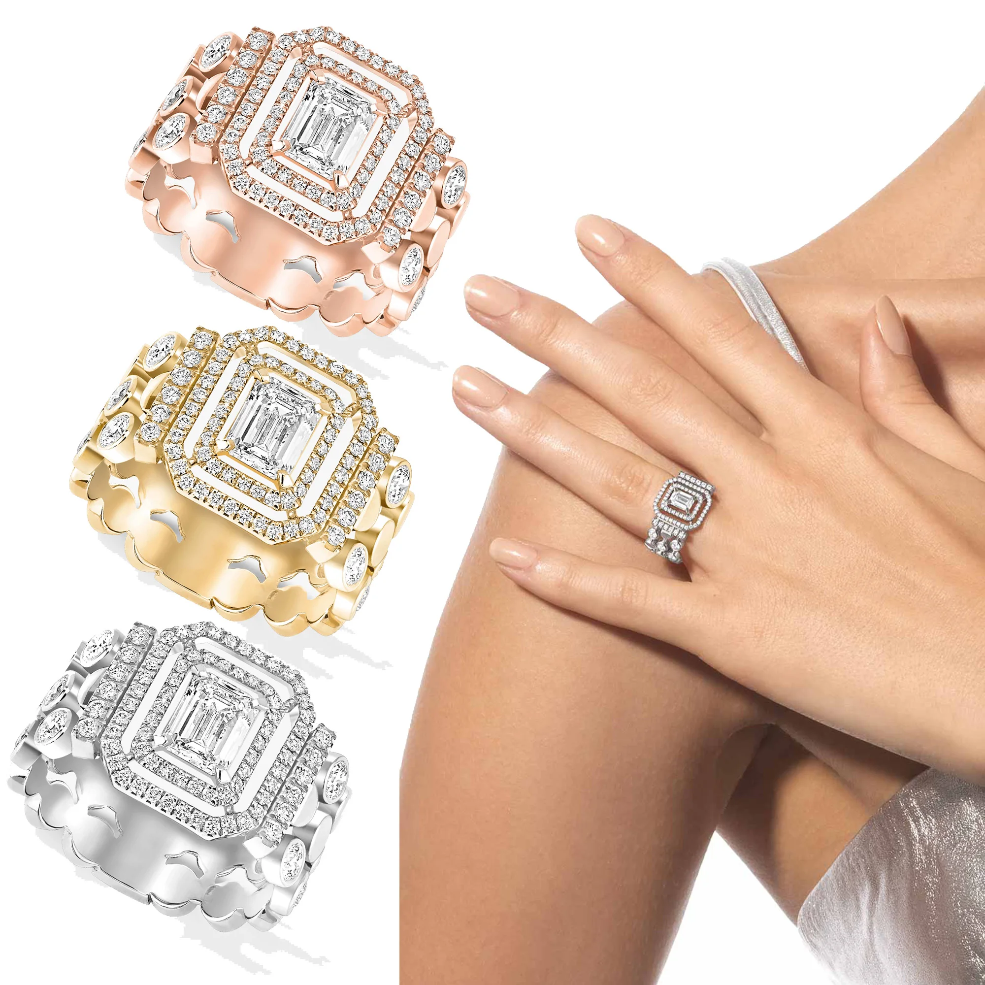 

Новинка 2024, кольцо из стерлингового серебра, огромное Европейское и американское стандартное кольцо