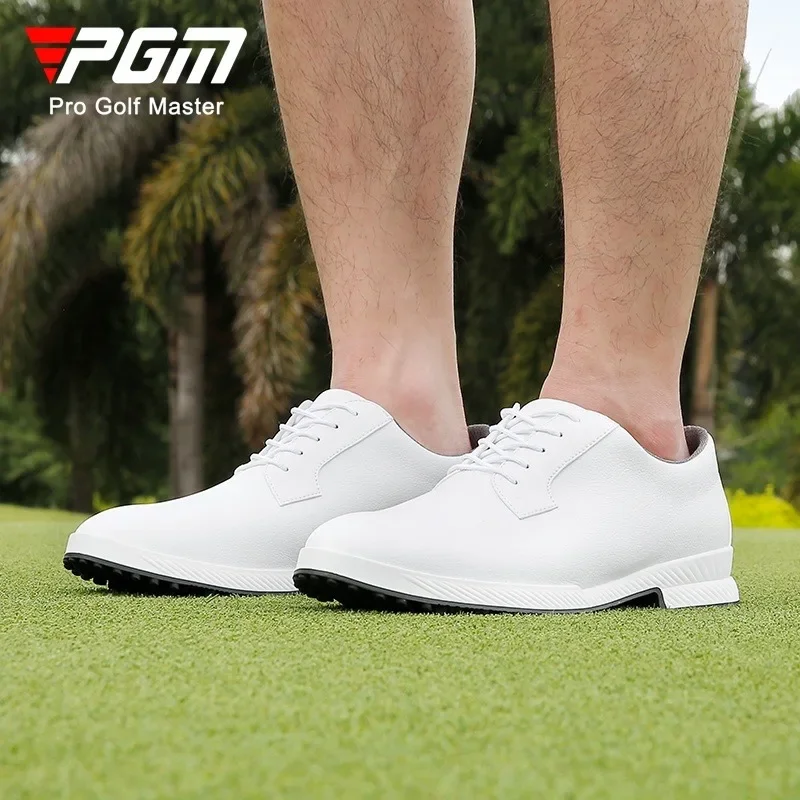 

PGM Golf Shoes for Men Classical British Style White Black Sneakers Casual Sports Shoe Anti Slip Waterproof Microfiber XZ270