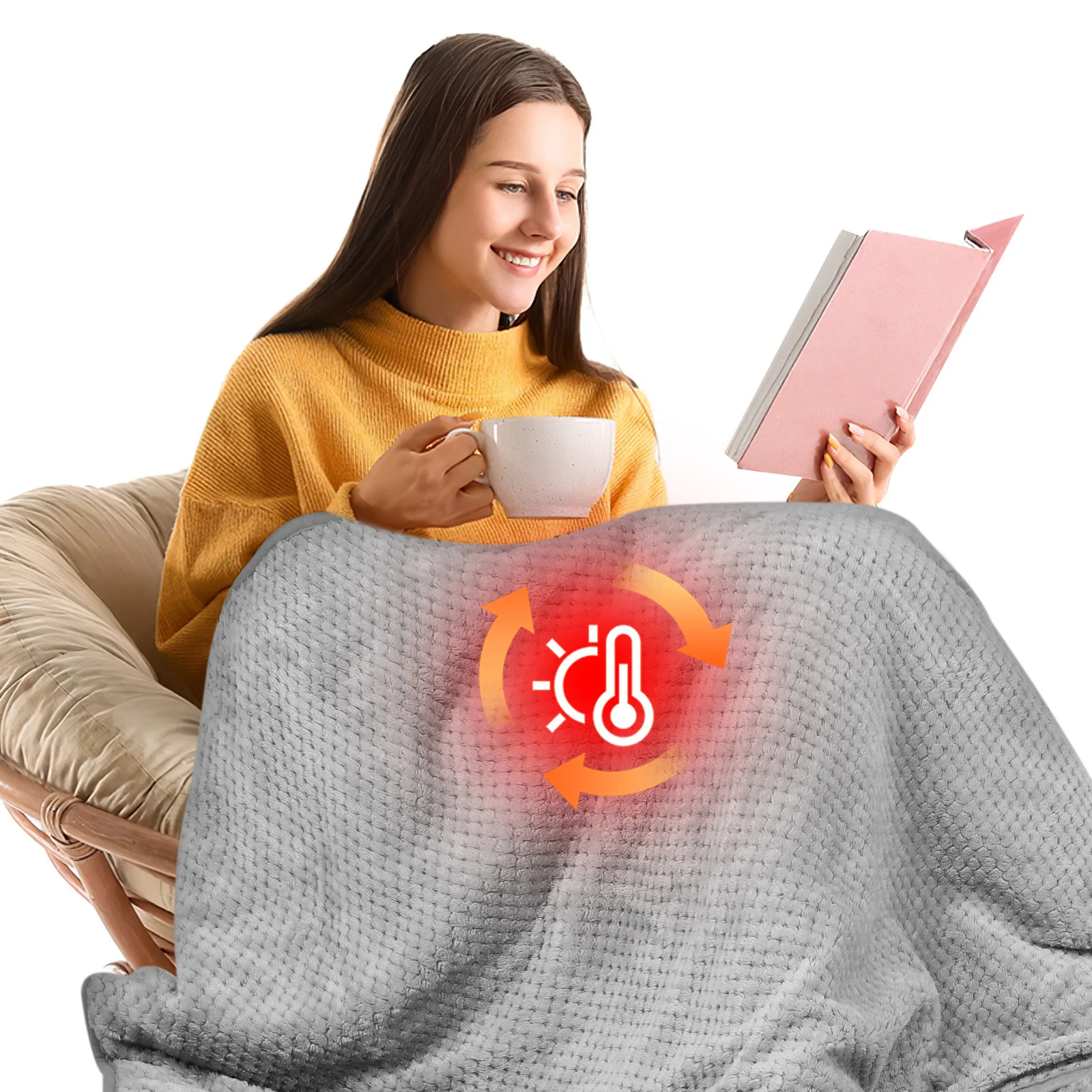 

Winter Heated Blanket 150X80Cm Fast Heating Electric Throw Warm Bed Blanket For Home Office Eu Plug