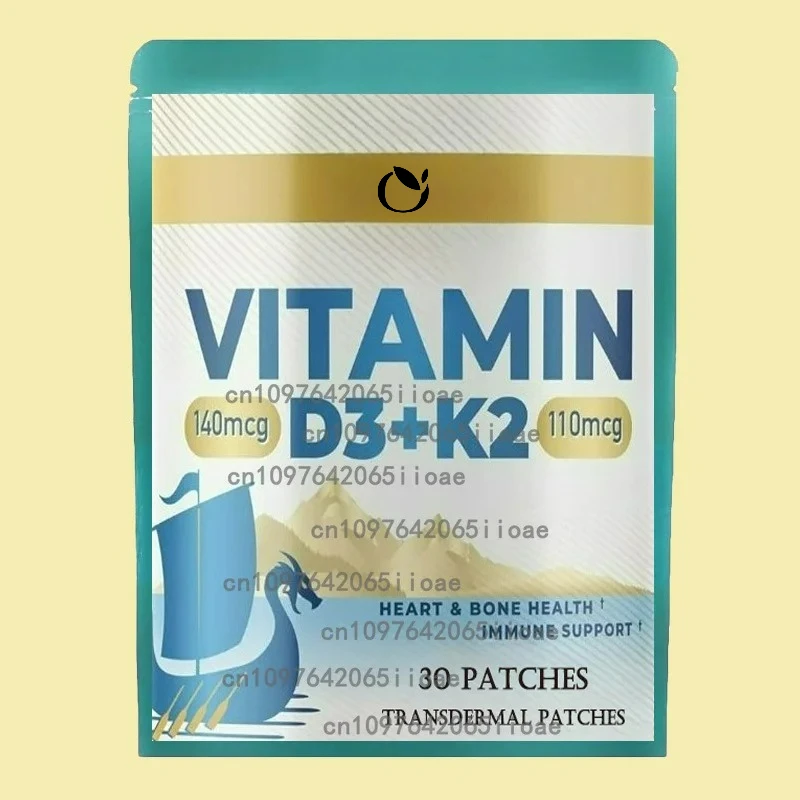 

30 Patches Vitamin K2 D3 Patches Contains Vitamin D & K Complex Premium Muscle, & Heart Health Transdermal Patches