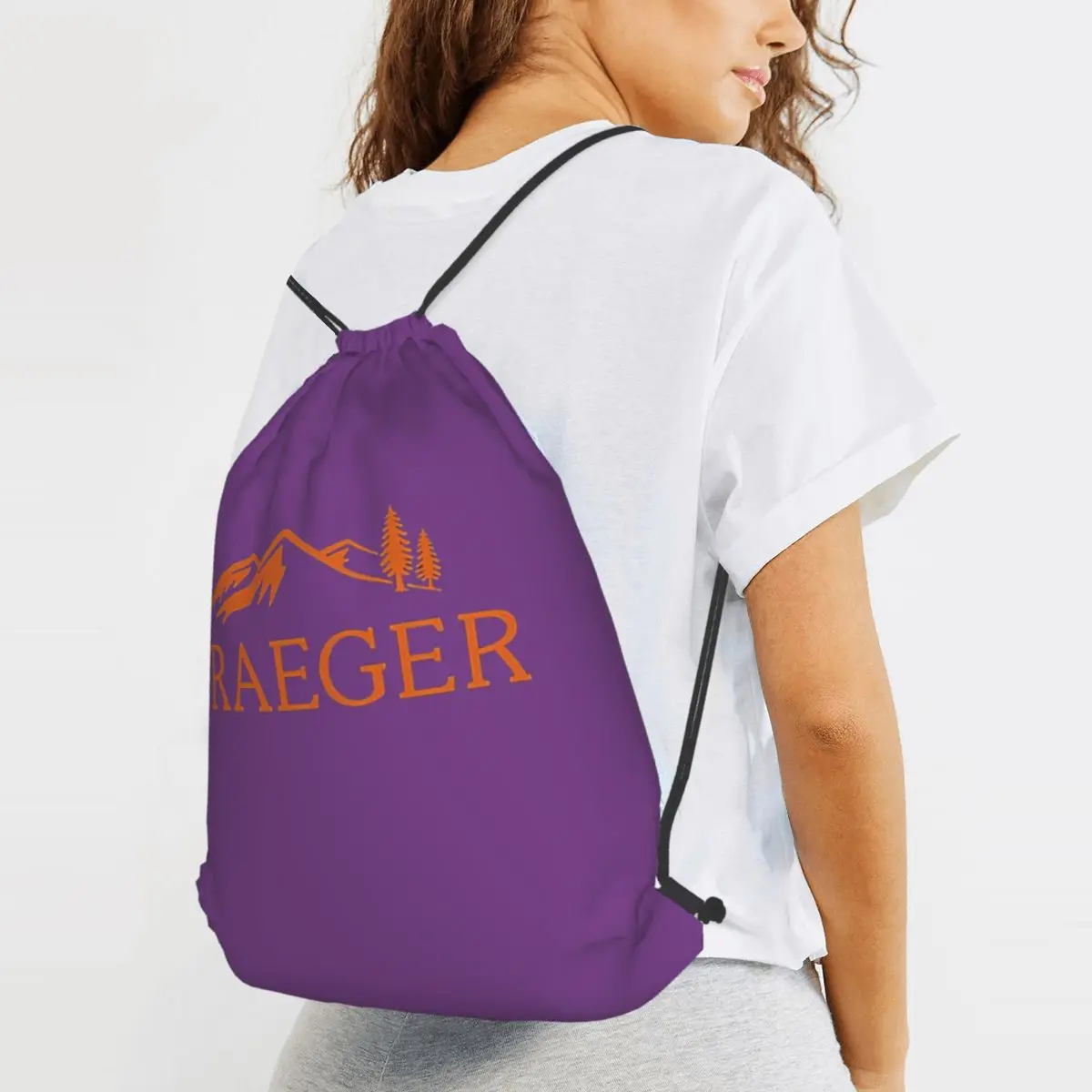 Traeger Pellet Grill Smoke BBQ Essential Backpacks Casual Drawstring Bags Storage Bag Book Bags for Man Woman Students