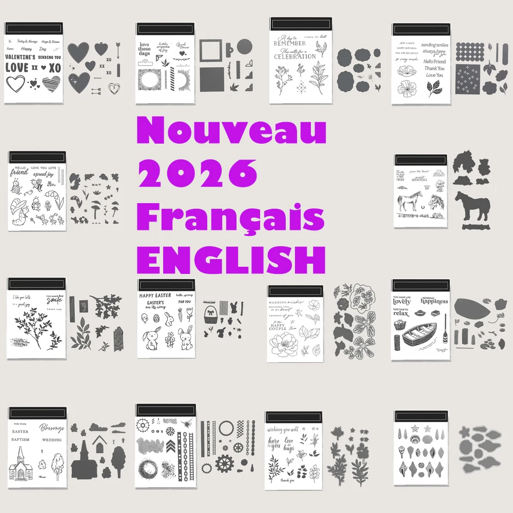 

Spring Wish French Stamps And Dies 2026 New Arrivals FR EN For Scrapbook And Stamping Dies Make Card Stencils Heart Easter Craft