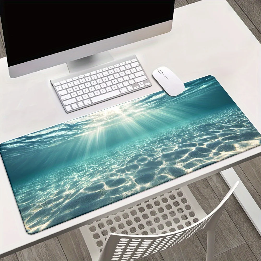 

Ocean-Themed Mouse Pad Large Size Rubber Base Non-slip PC Desk Accessories Mousepad for Office and Gamer Keyboard Mats Decor Mat