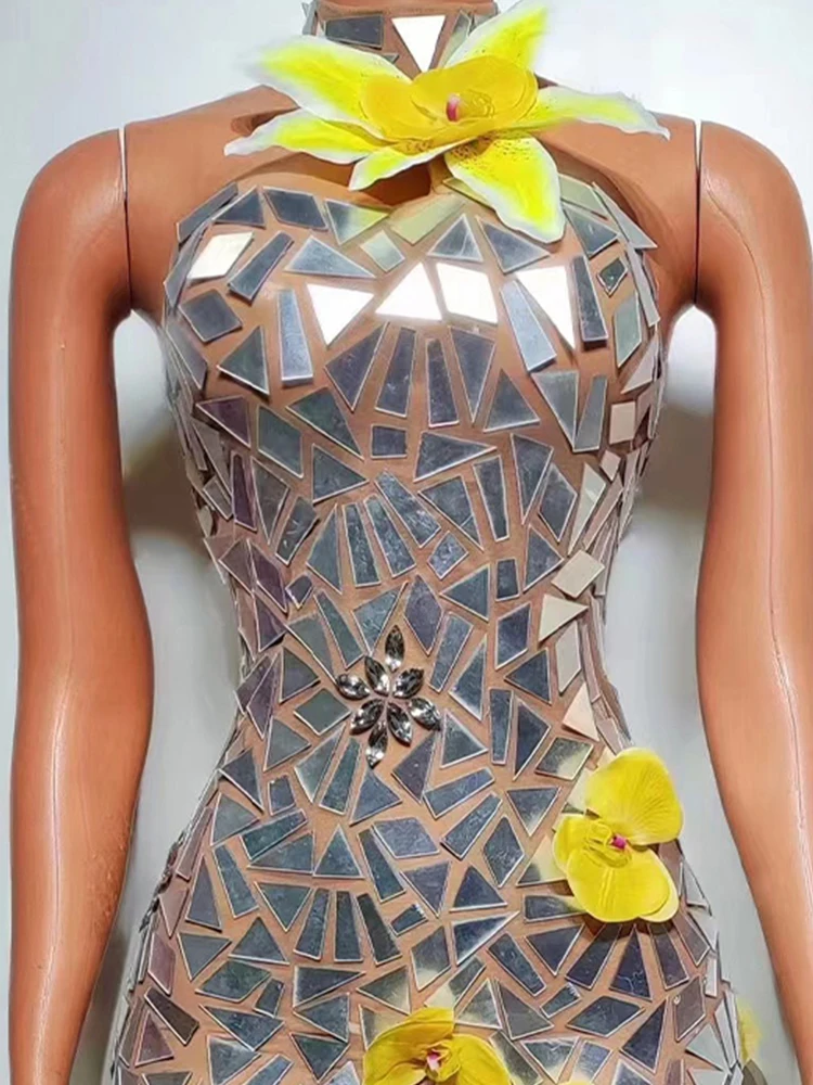 High Quality Geometric Sequin Sticker Sexy Elastic Hip Hugging Dress 2024 New Fashionable Custom Women'S Clothing