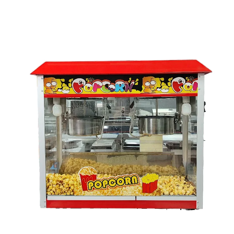 

Commercial Electric Double Pot Popcorn Machine Industrial Caramel for Household Use
