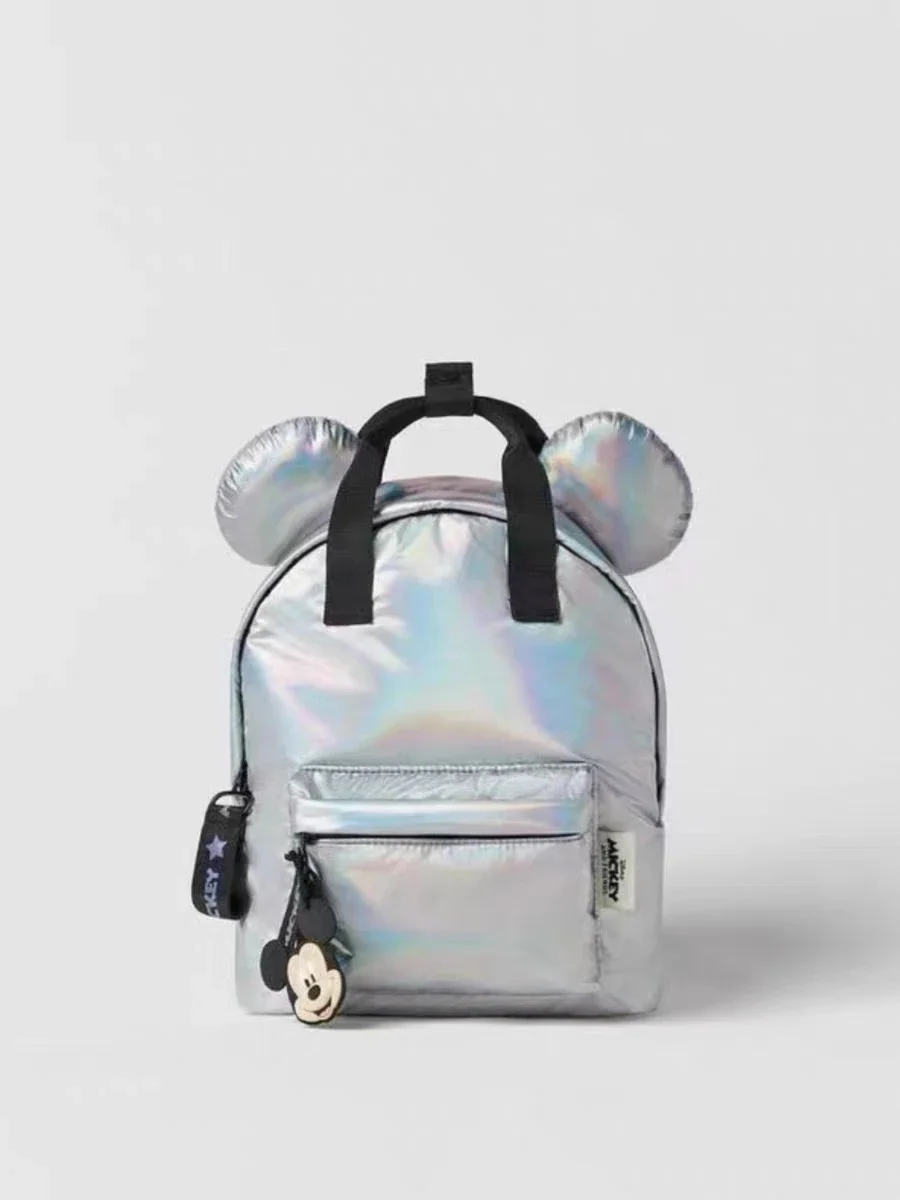 

Creative Design Silver Backpack For Children Girl Boy Kindergarten Schoolbag Kids Fashion Disney Mickey Bag Accessory Back Pack