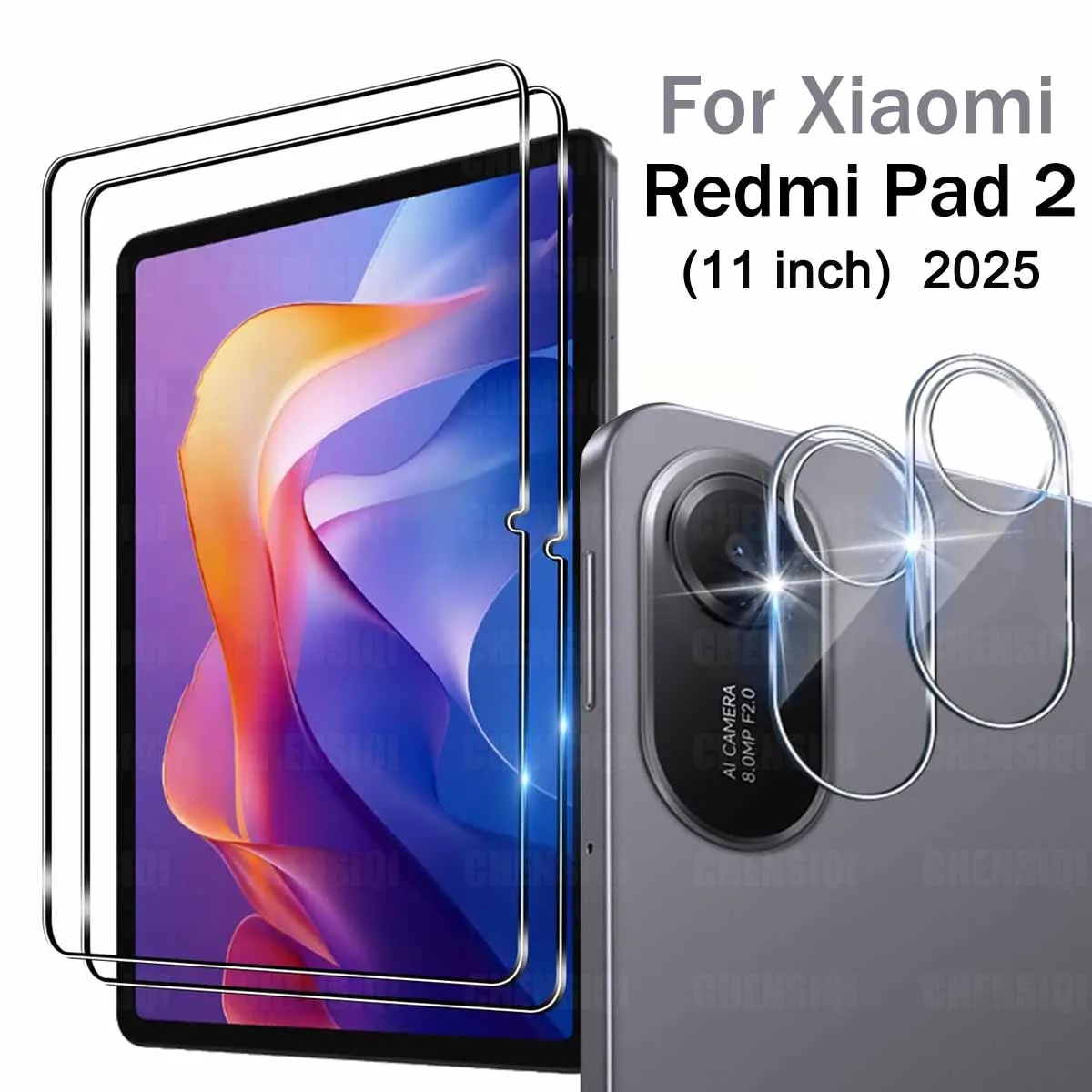

Screen Protector for Redmi Pad 2 (11 inch) 2025 Tablet Tempered Glass Film Rear Camera Protector Anti-fall/Anti-scratch 11 inch