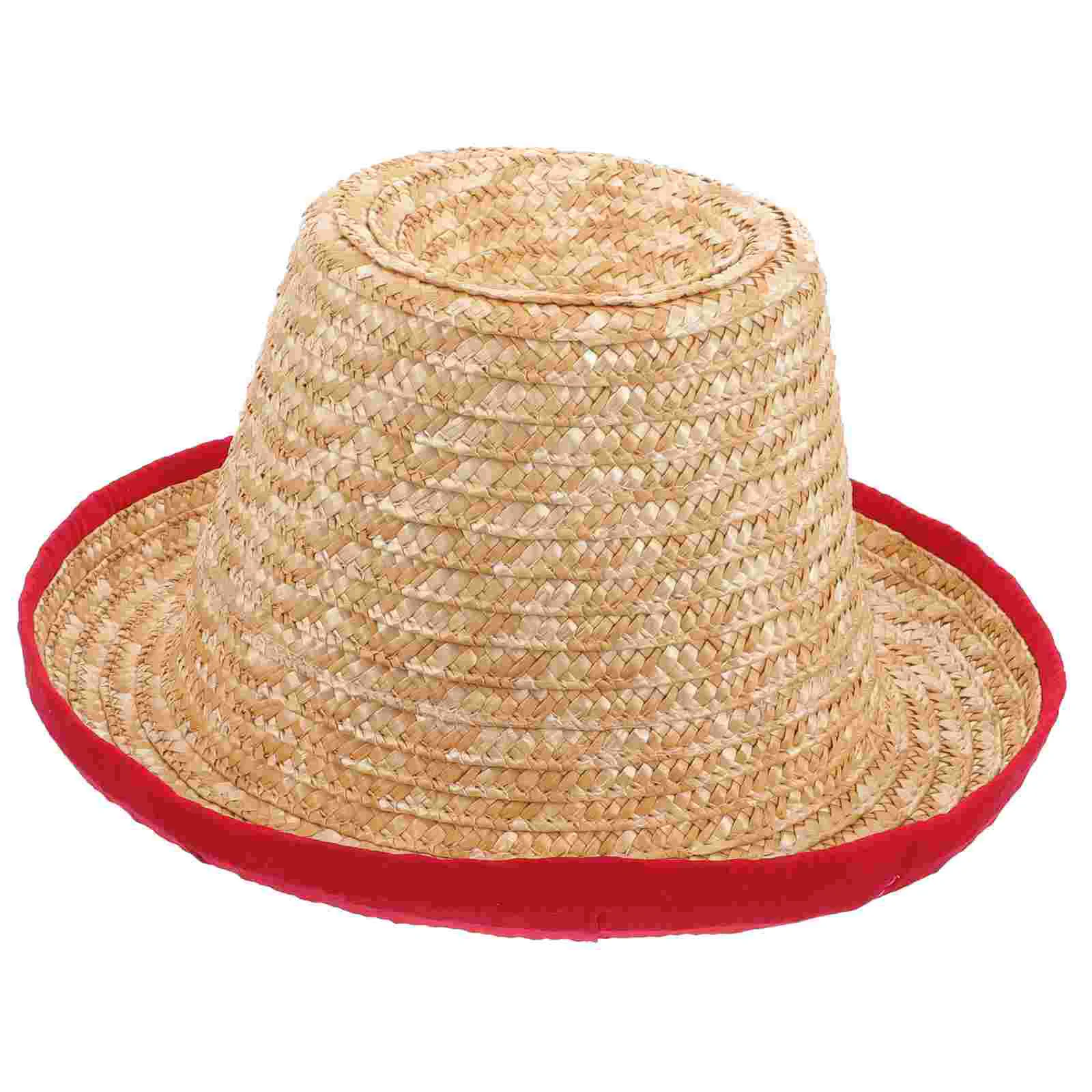 

Stage Performance Juggling Straw Hat Prop Multi-functional Small Straw Hat Party Favor