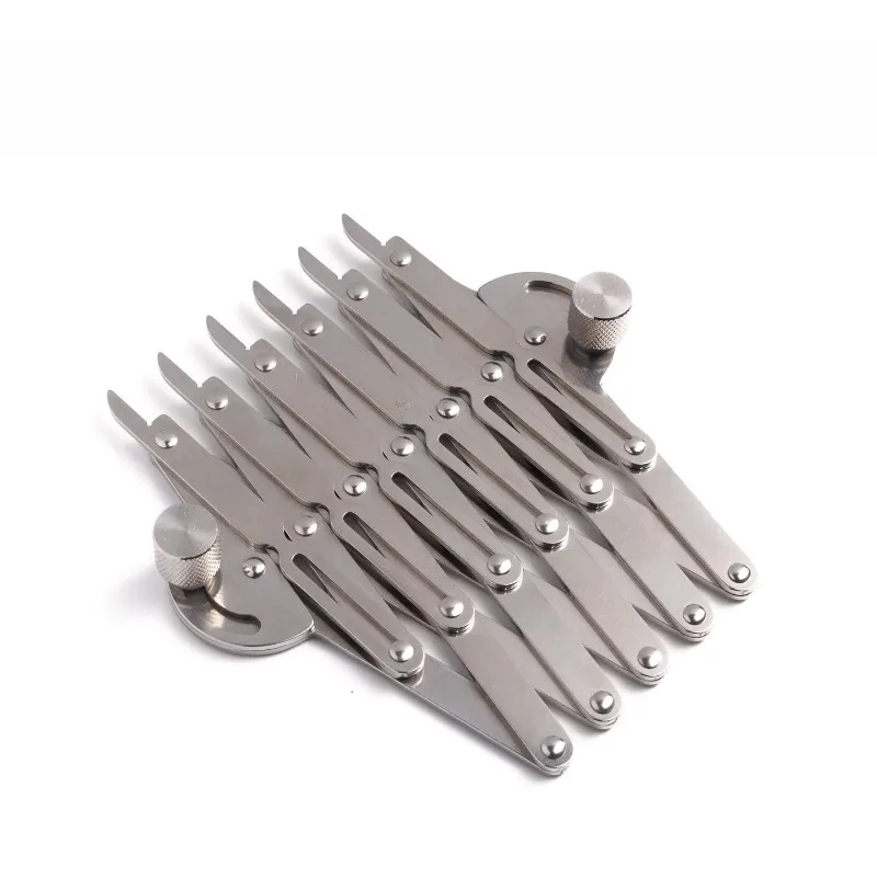For Dovetail and Tenon Equipartition Ruler Multifunctional Woodworking Ruler, Rust Steel Tool
