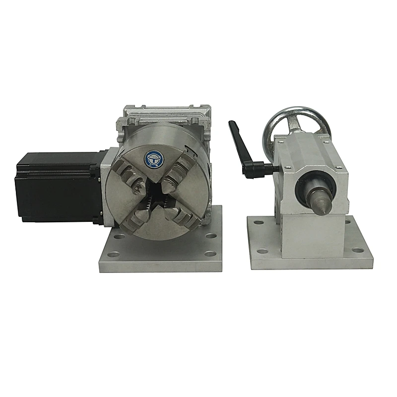LY 4 Axis Cnc 4 Jaw Chuck 80mm 100mm 130mm Rotary A Axis 4th Axis for Cnc Router Engraver Engraving Milling Machine 4 Axis Kit