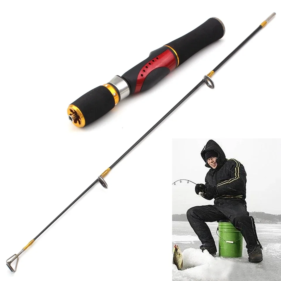 Promotion! 65cm 90g Winter fishing Ice fishing rod feeder carp fishing pole carbon 2 Section Spinning Rod