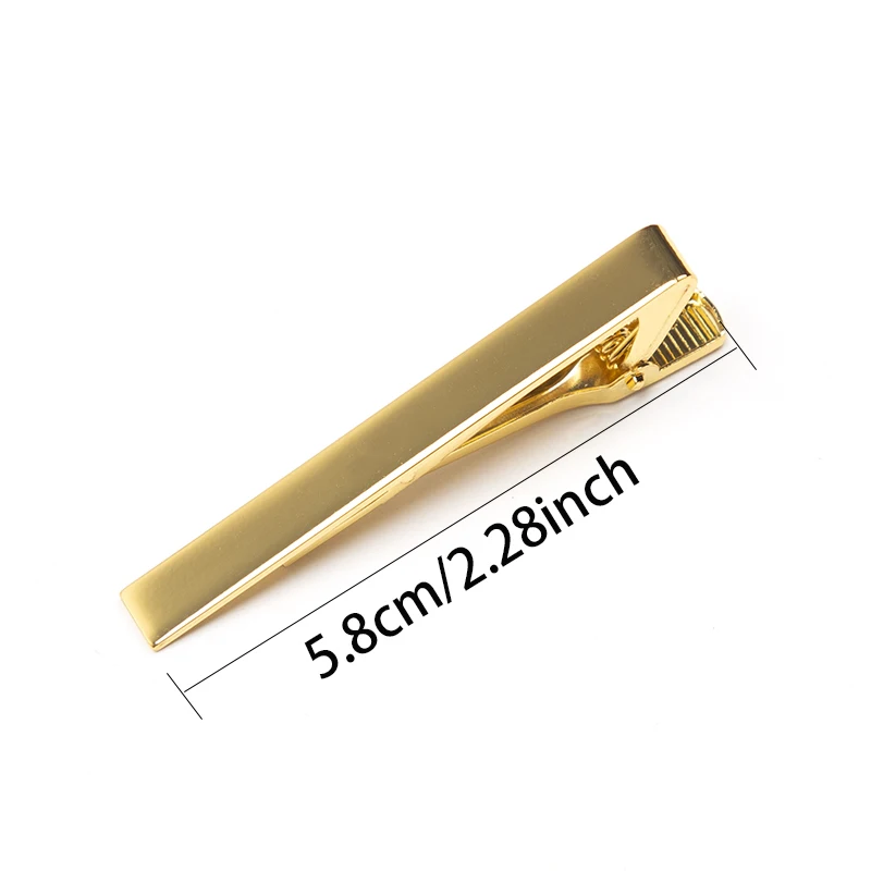 Fashion Tie Clips for Men\'s Metal Necktie Bar Dress Shirts Tie Pin for Wedding Ceremony Metal Silver Color Tie Clip Accessories