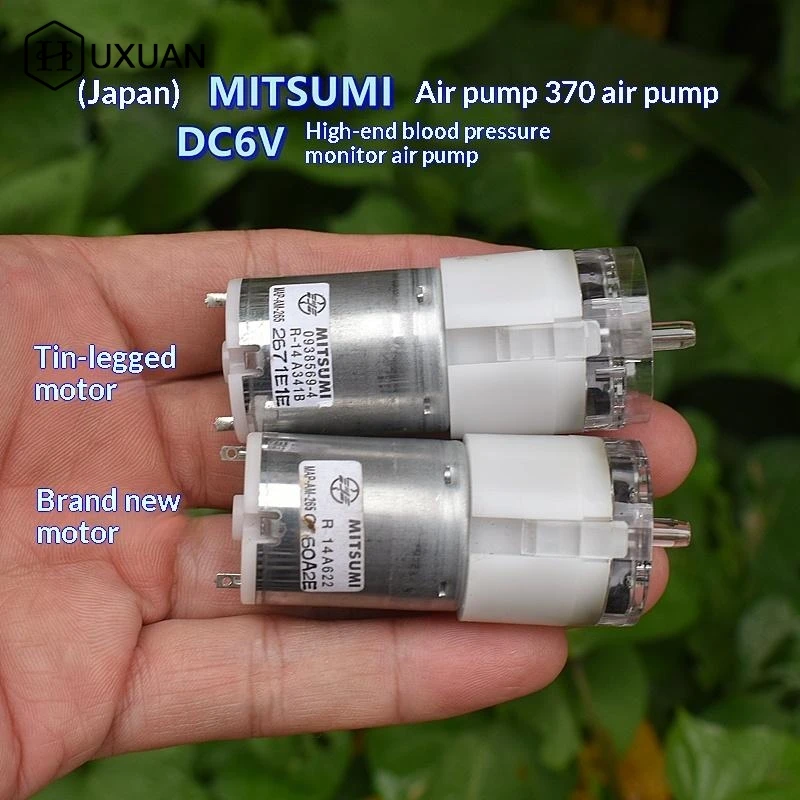 【New】1Pcs Mute Mini 370 Motor Air Pump Large Flow Abundant Energy DC 3.7V 5V 6V Sphygmomanometer Booster Pump