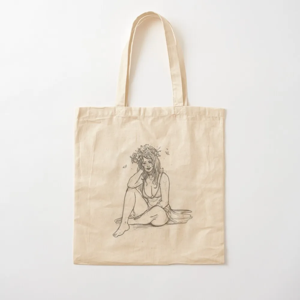 

Flower and Hamsters Tote Bag Women's handbag bags luxury women Canvas Tote Bag