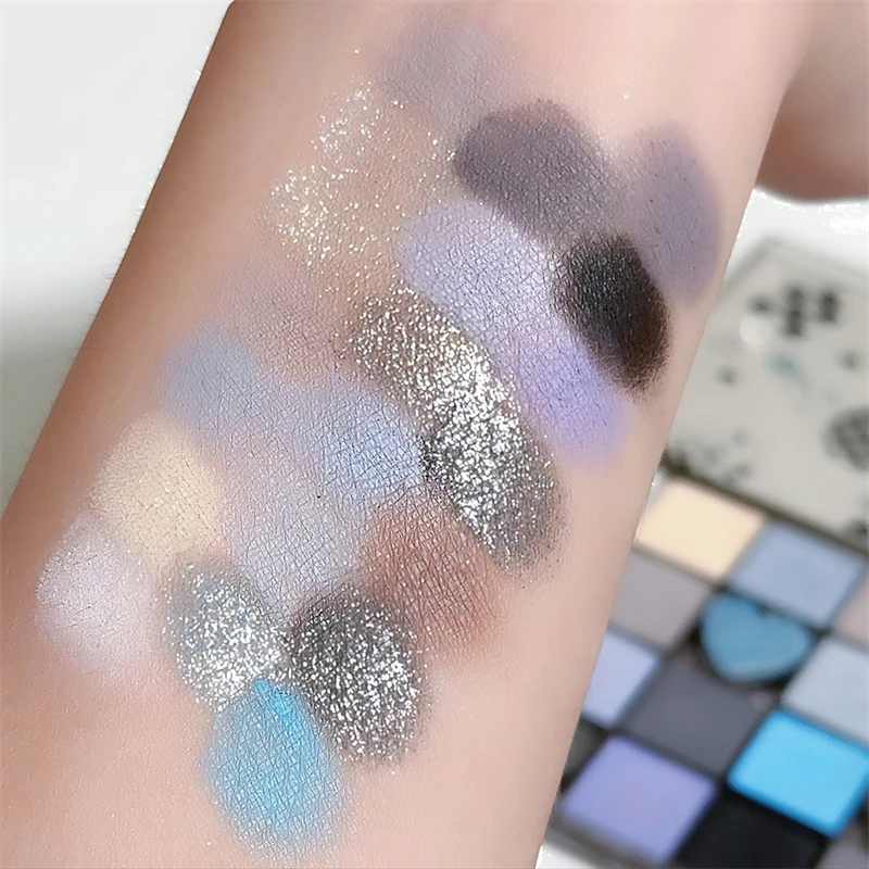 Dikalu negro miel sombra de ojos bandeja mate perlas brillo tierra multicolor ahumado colorete