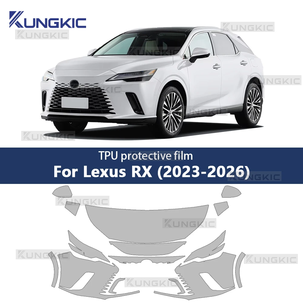 

For Lexus RX 2023 2024 2025 2026 Front Bumper Hood Engine Paint Protection Film Anti-Scratch TPU Transparent Pre Cut Sticker