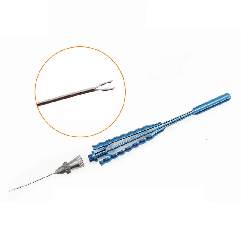 

micro Virtreo-Retinal Instruments Ophthalmic Retinal Capsulorhexis forceps Intraocular tweezers Removable head eye