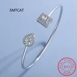 Luxury Punk Snake Butterfly 925 Sterling Silver Adjustable Open Bracelet Bangle for Women Wedding on Hand Love Jewelry S5214