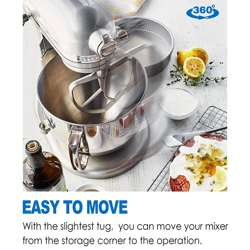 حصيرة انزلاقية للخلاط، حصيرة منزلق للخلاط من أجل كيتشن ايد بروفيشنال 600 سلسلة 5-8 كوارت وعاء رفع حامل خلاط منزلق