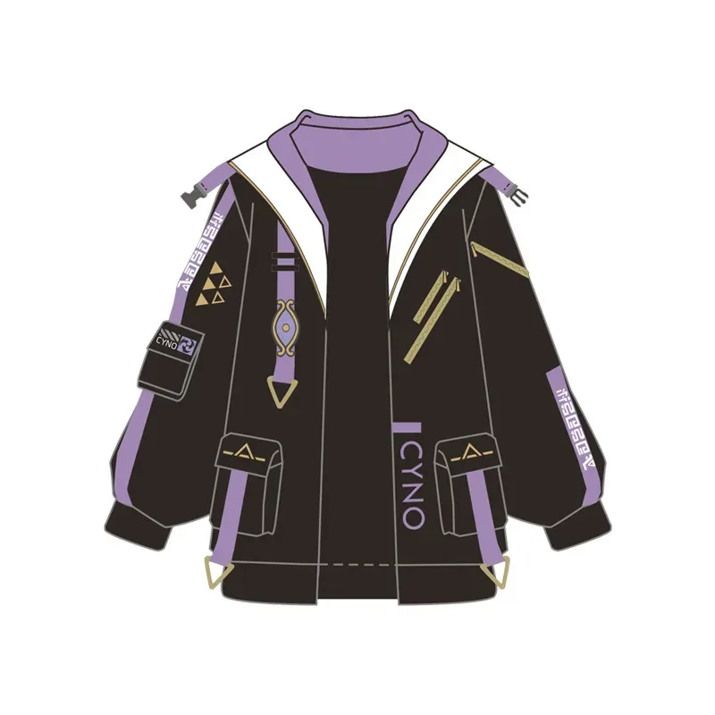 Anime Genshin Impact Cyno Cosplay Cool Tops Coat Harajuku Casual Hoodies Sweatshirt Springs Autumn Unisex Loose Jacket Pants
