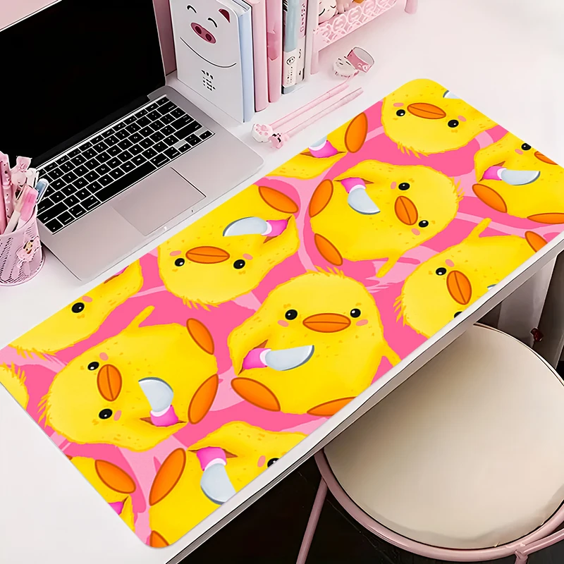 XXL Gaming Accessories Cartoon Gamer Keyboard Rubber Desk Mat Duck Non-Slip Laptop Notebook Office Mousepad 900X400 Mouse Mats