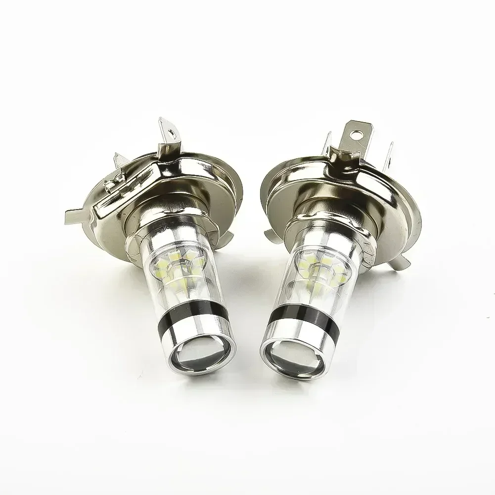 2*Car H4 8000K High/Low Beam 20LEDs Fog Light Driving DRL Bulbs White Lamp 12V-24V Signal/Parking/Tail/Brake Lights