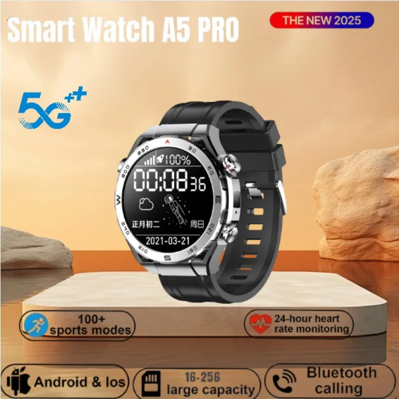 

2025 Новые умные часы A5 Pro 4G Android AMOLED Экран 2 МП Камера 4G Вызовы GPS-навигация Wi-Fi Спортивный режим Унисекс для мужчин и женщин