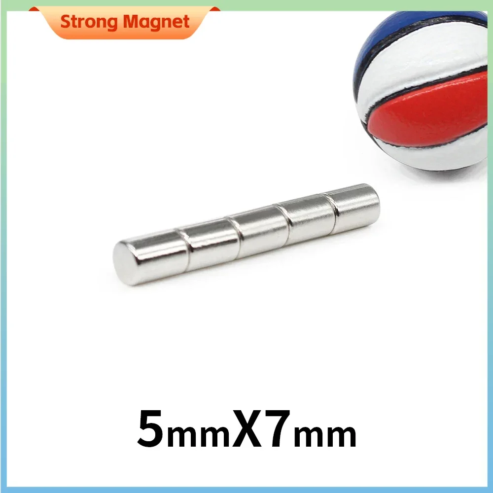 20/50/100/150/200/500PCS 5X7 mm Mini Small Search Magnet N35 Round Permanent NdFeB Strong Powerful Magnetic Magnet 5x7mm 5*7 mm