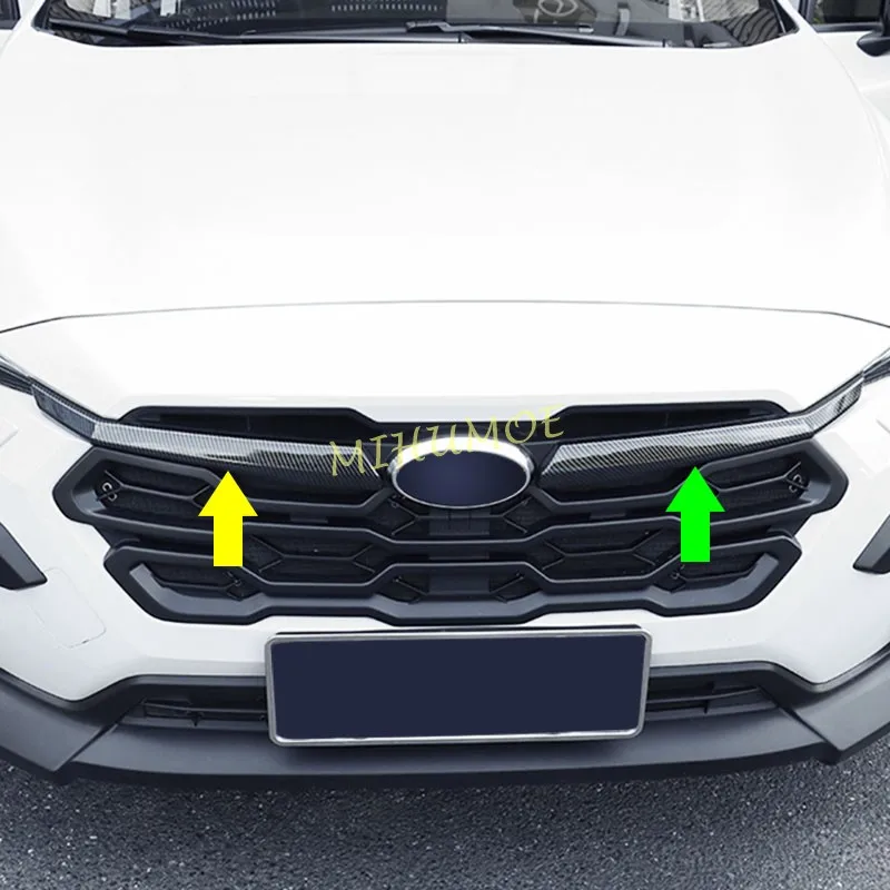 

2 шт., передняя решетка воздухозаборника из углеродного волокна, молдинговые накладки для Subaru Crosstrek 2024 2025