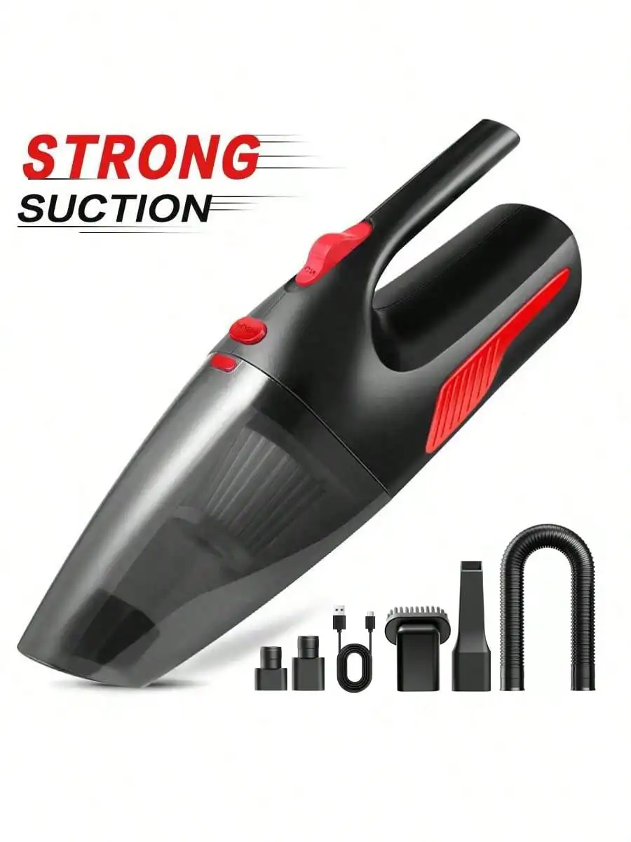 Household Car Dual-Use High-Power Handheld Wireless Car Vacuum Cleaner USB Charging Mini Home Vacuum Cleaner,0-200w Power