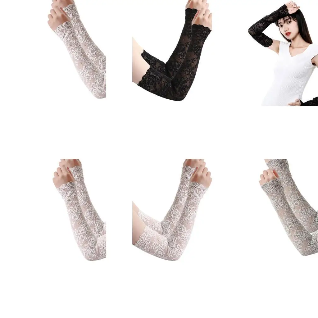 

652F Охлаждающие солнцезащитные рукава с цветочной вышивкой эластичные спортивные аксессуары на открытом воздухе